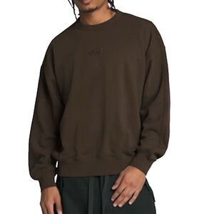 Vans Premium Standards Chocolate Brown Fleece LX Crew Sweatshirt Men’s Small